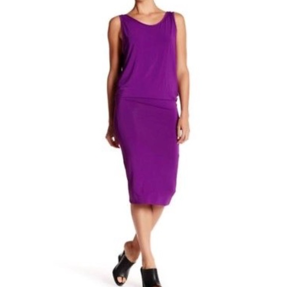 helmut lang purple dress